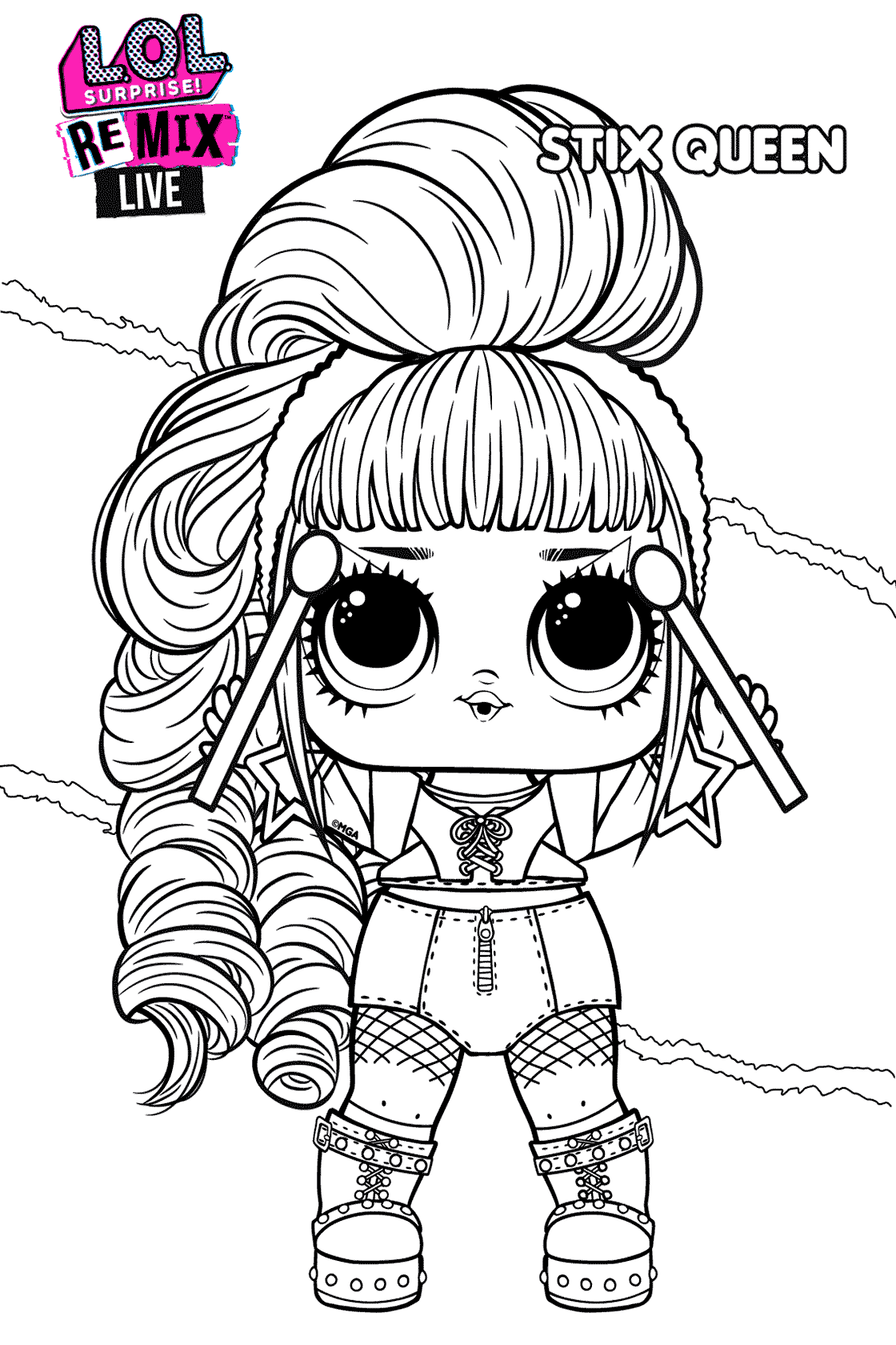 Coloriage Lol Surprise Remix - Poupée LOL Surprise Remix à imprimer