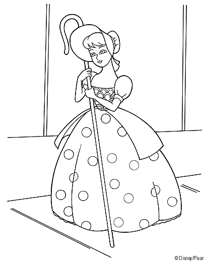 Coloriage La Bergere De Toy Story - Toy story à imprimer