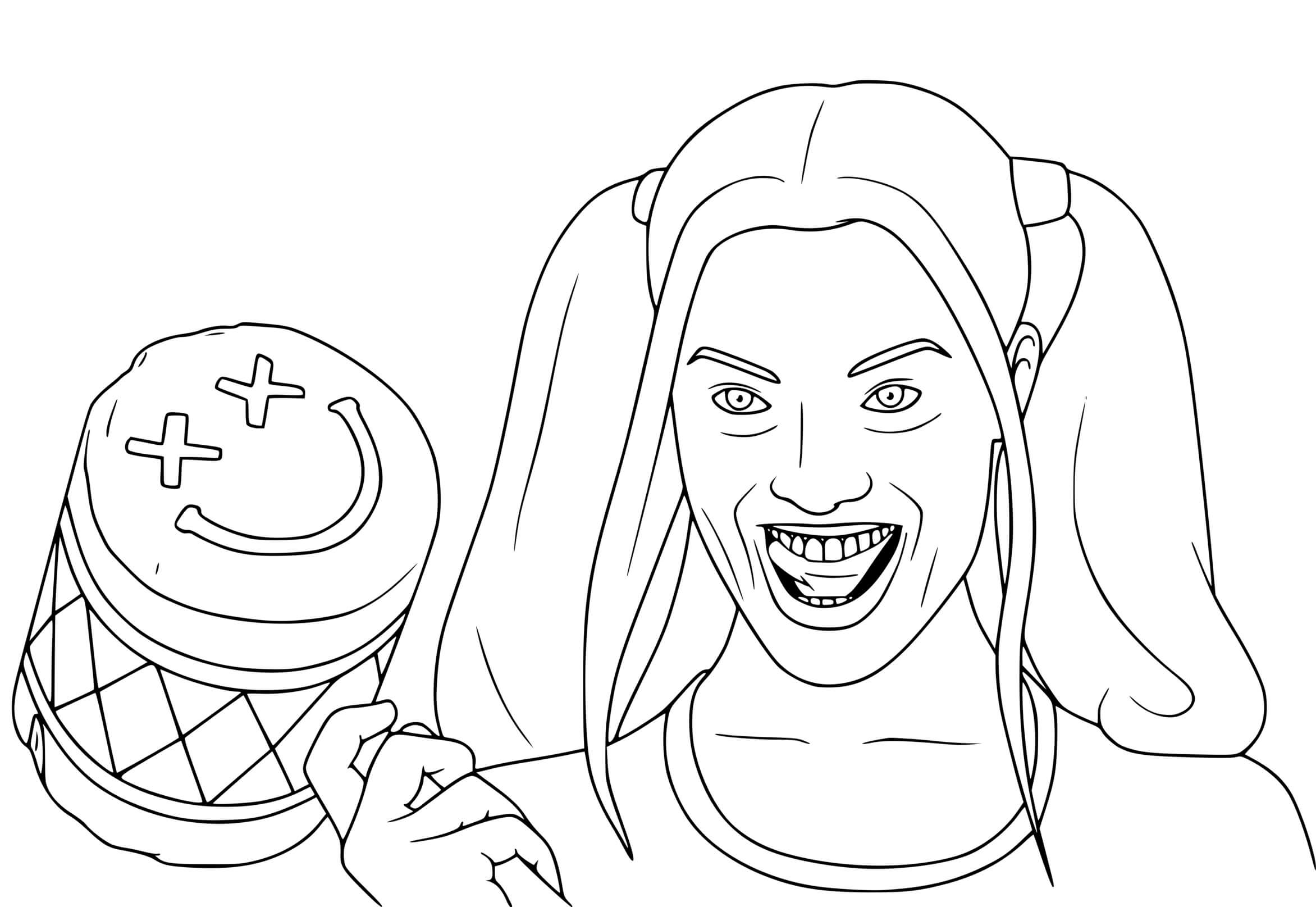 Coloriage La Brigade Suicide Harley Quinn - Harley quinn à imprimer