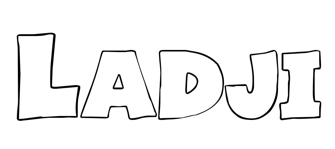 Coloriage Ladji - Prénom à imprimer
