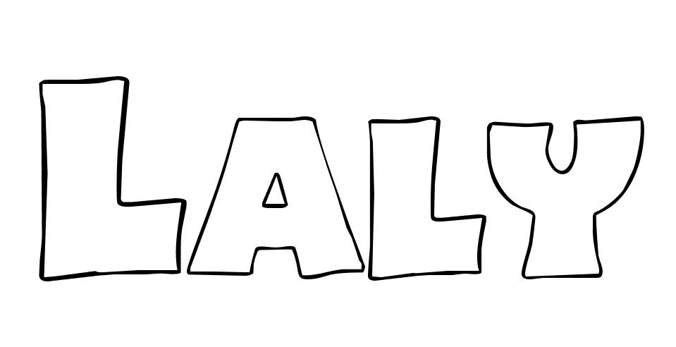 Coloriage Laly - Prénom à imprimer