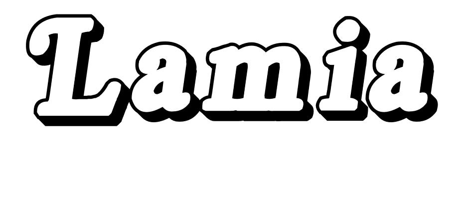 Coloriage Lamia - Prénom à imprimer