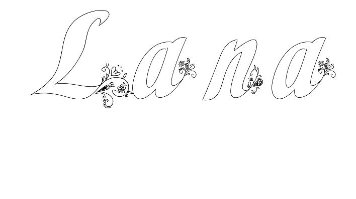 Coloriage Lana - Prénom à imprimer