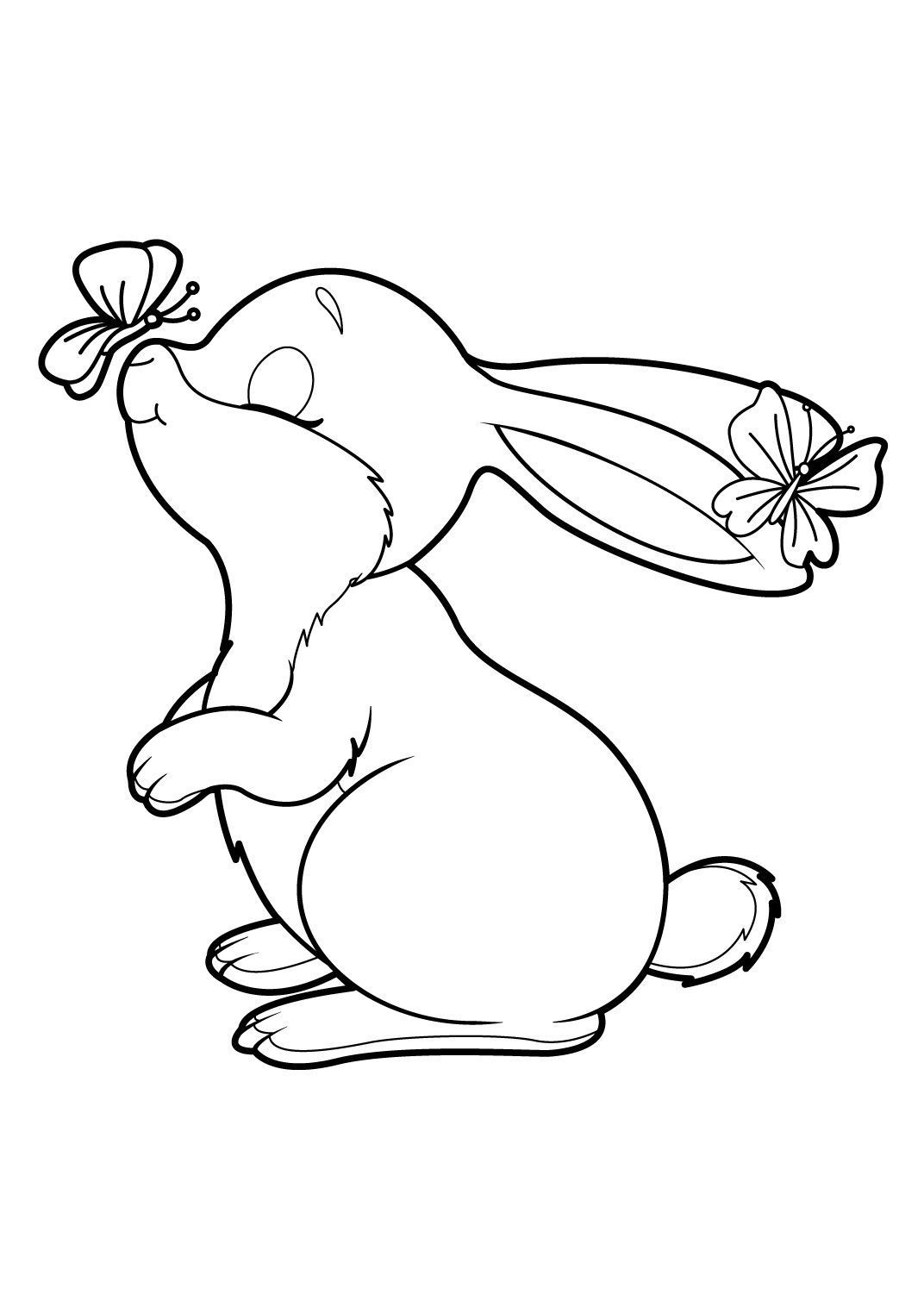 Coloriage Lapin mignon aux grandes oreilles - Gulli à imprimer