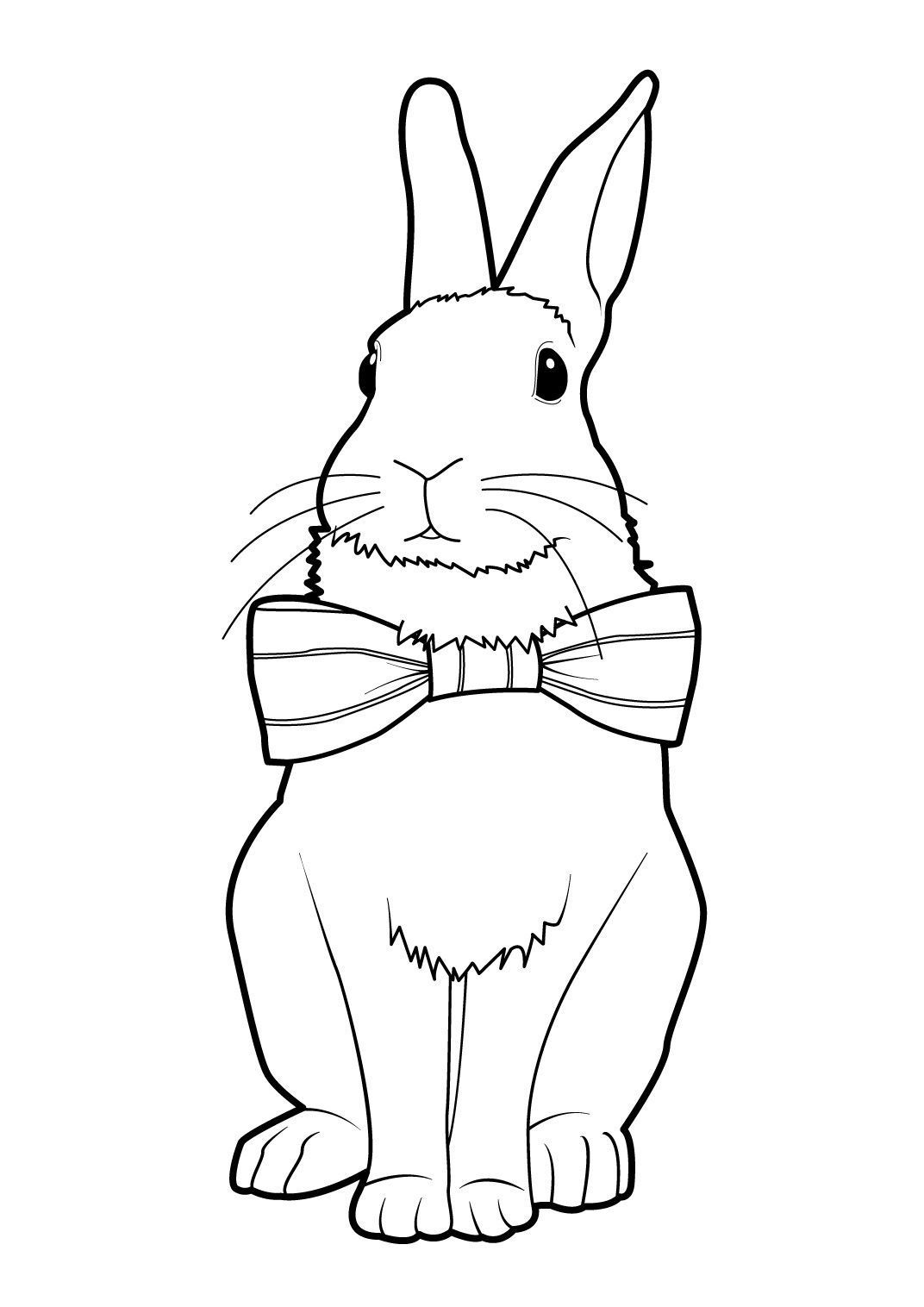 Coloriage Lapin espiègle aux grandes oreilles - Gulli à imprimer