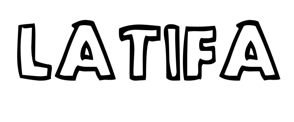 Coloriage Latifa - Prénom à imprimer