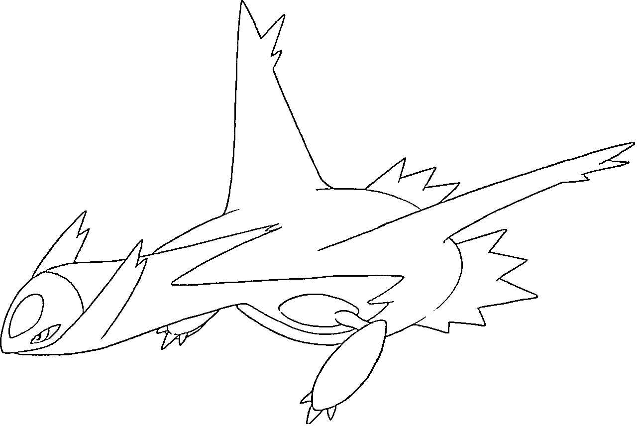 Coloriage Latios Génération 3 - Pokémon légendaire à imprimer