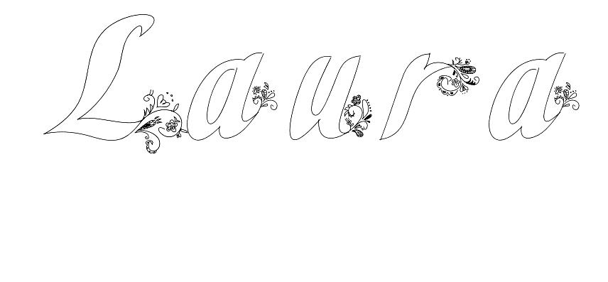 Coloriage Laura - Prénom à imprimer