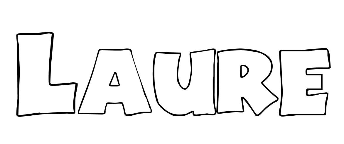 Coloriage Laure - Prénom à imprimer