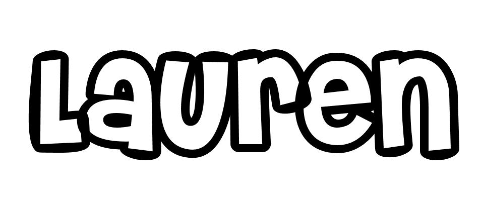 Coloriage Lauren - Prénom à imprimer