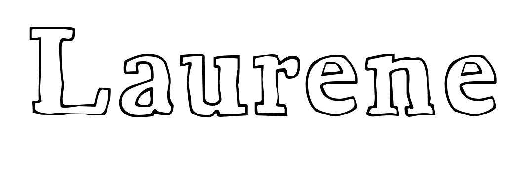 Coloriage Laurene - Prénom à imprimer