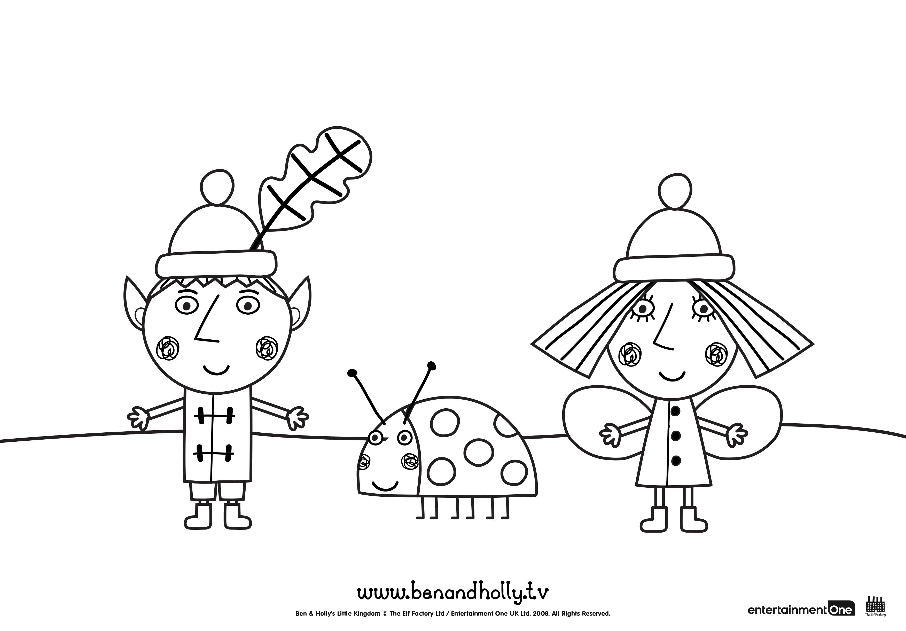 Coloriage Le Petit Royaume De Ben Et Holly - Le Petit Royaume de Ben et Holly à imprimer