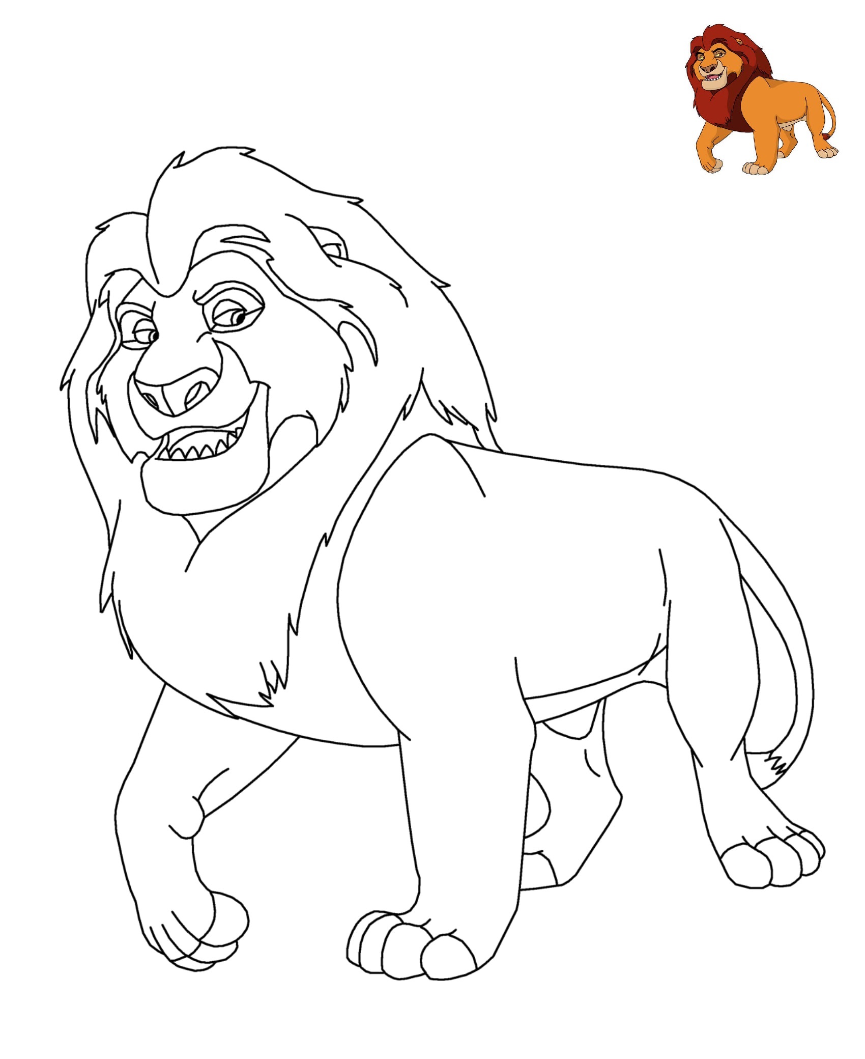 Coloriage Le Roi Lion Disney - Alphabet disney à imprimer