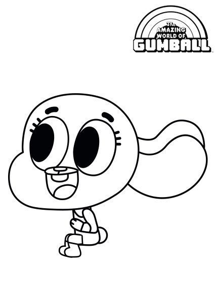Coloriage Le Génie De La Famille - Gumball à imprimer