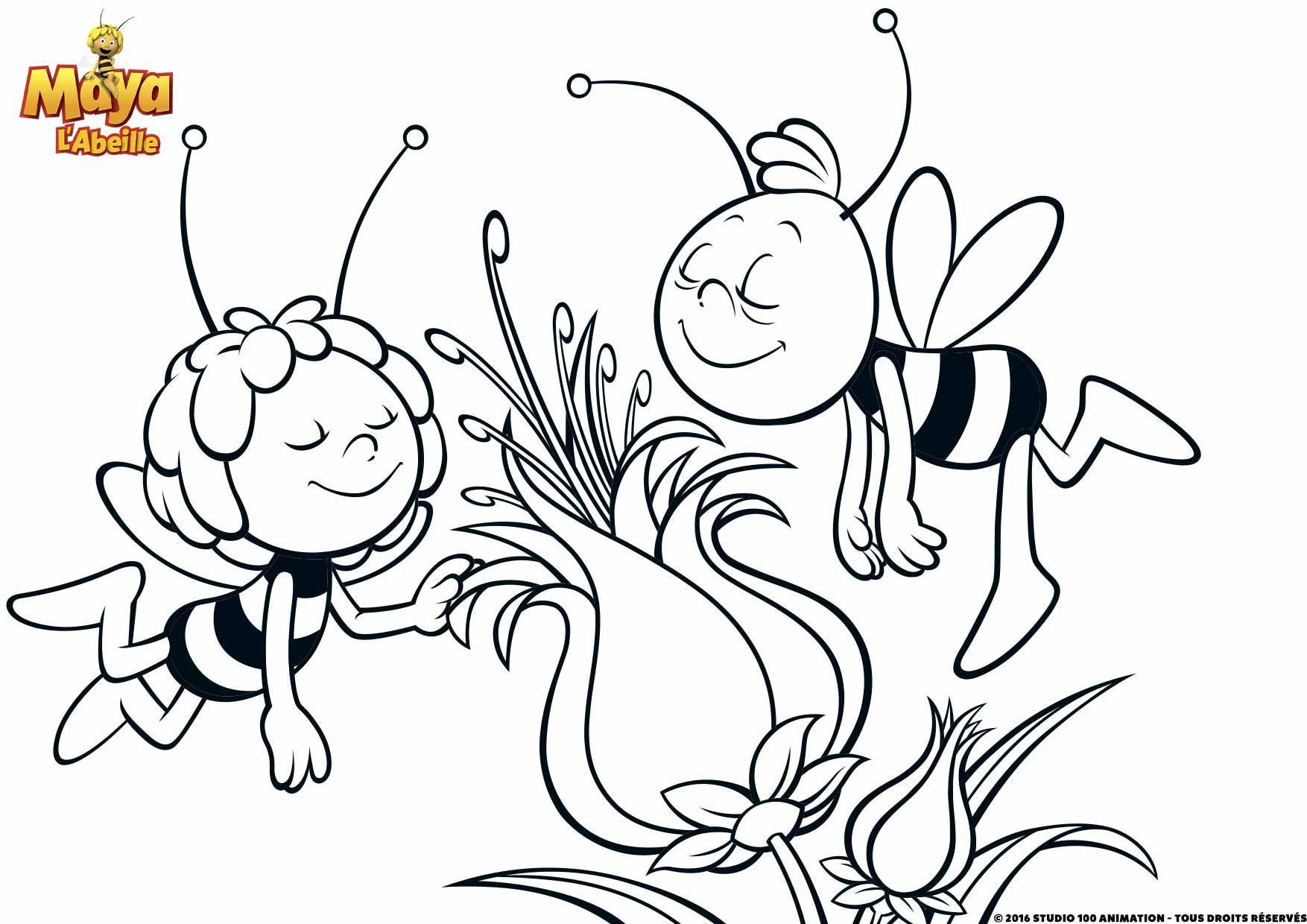 Coloriage Le Moment Detente De Maya Et Willy - Gulli à imprimer