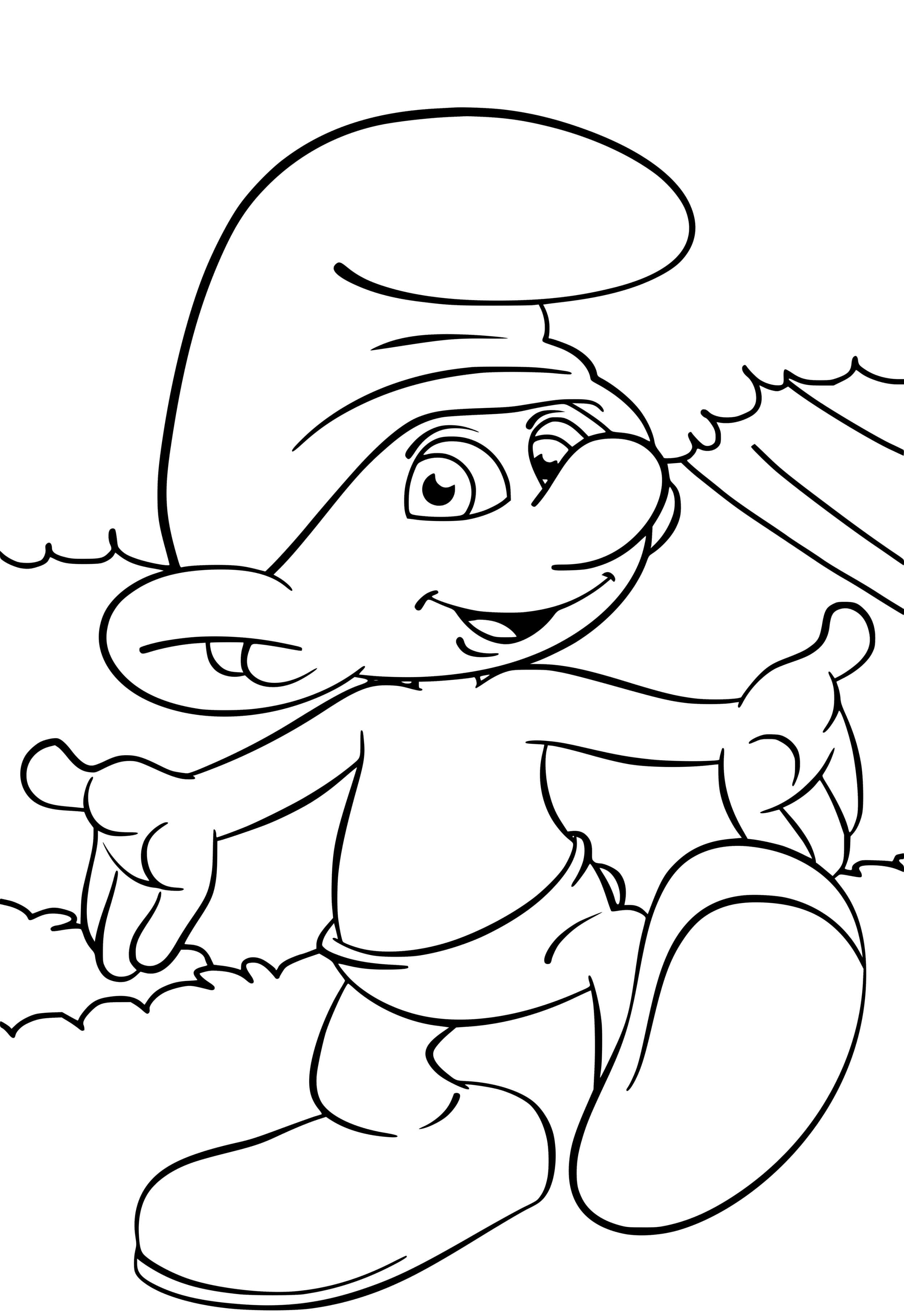 Coloriage Le Plus Irresponsable Schtroumpf - Schtroumpf à imprimer