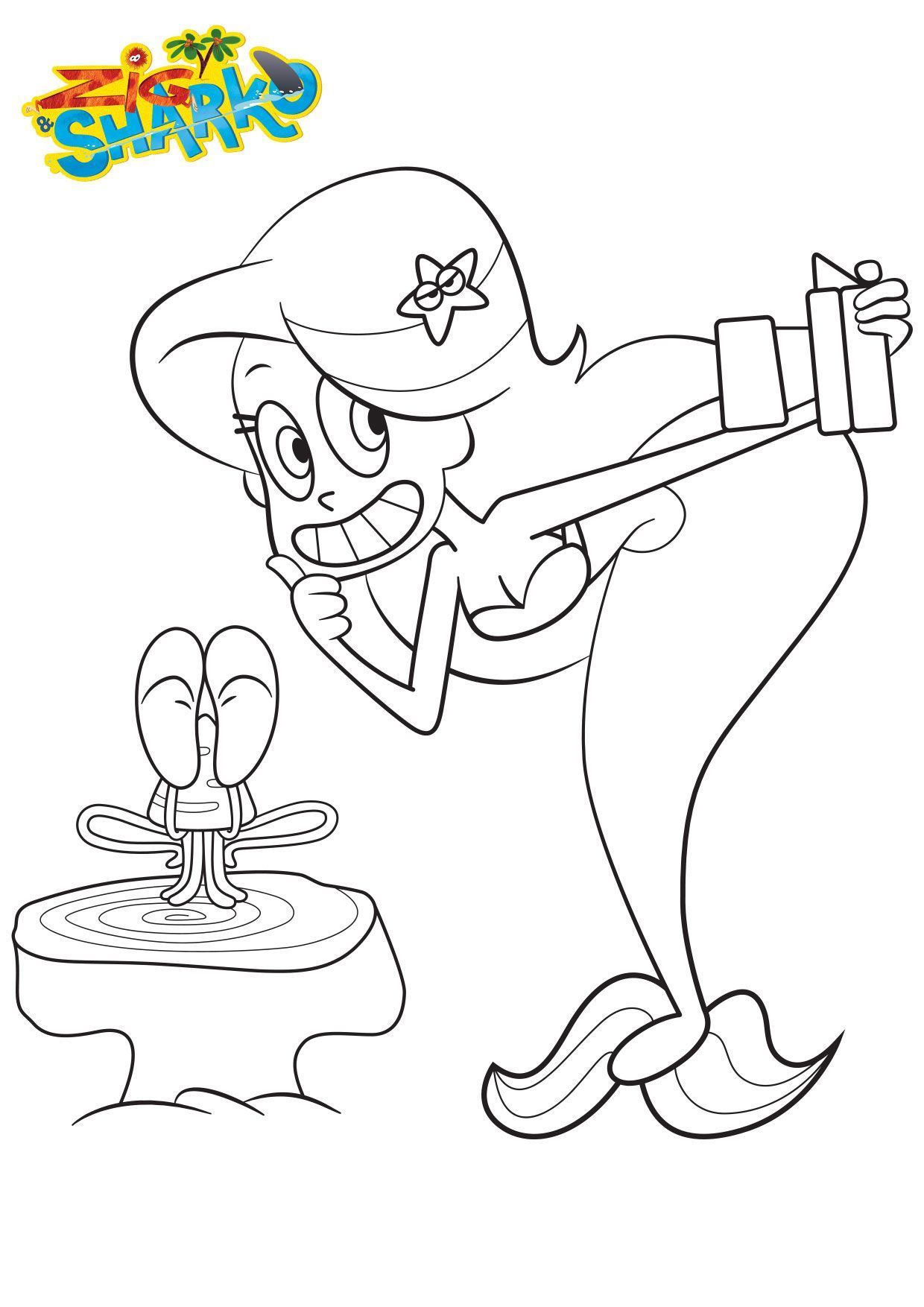 Coloriage Le Selfie Zig Shark - Gulli à imprimer