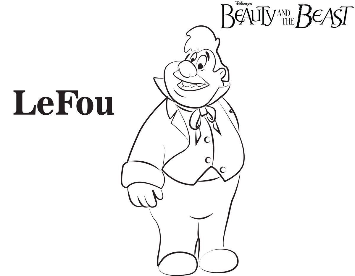 Coloriage Lefou De La Belle Et La Bête - La Belle et la Bête à imprimer