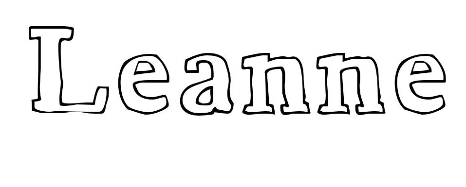 Coloriage Leanne - Prénom à imprimer
