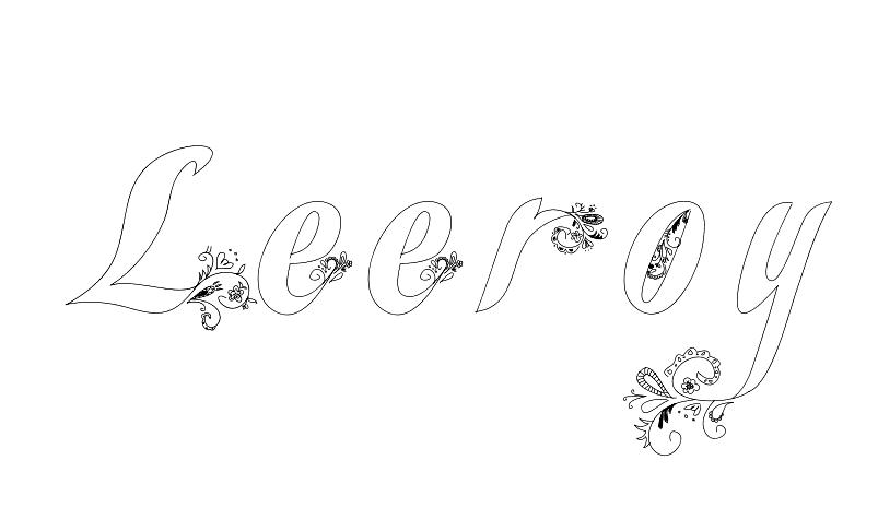 Coloriage Leeroy - Prénom à imprimer
