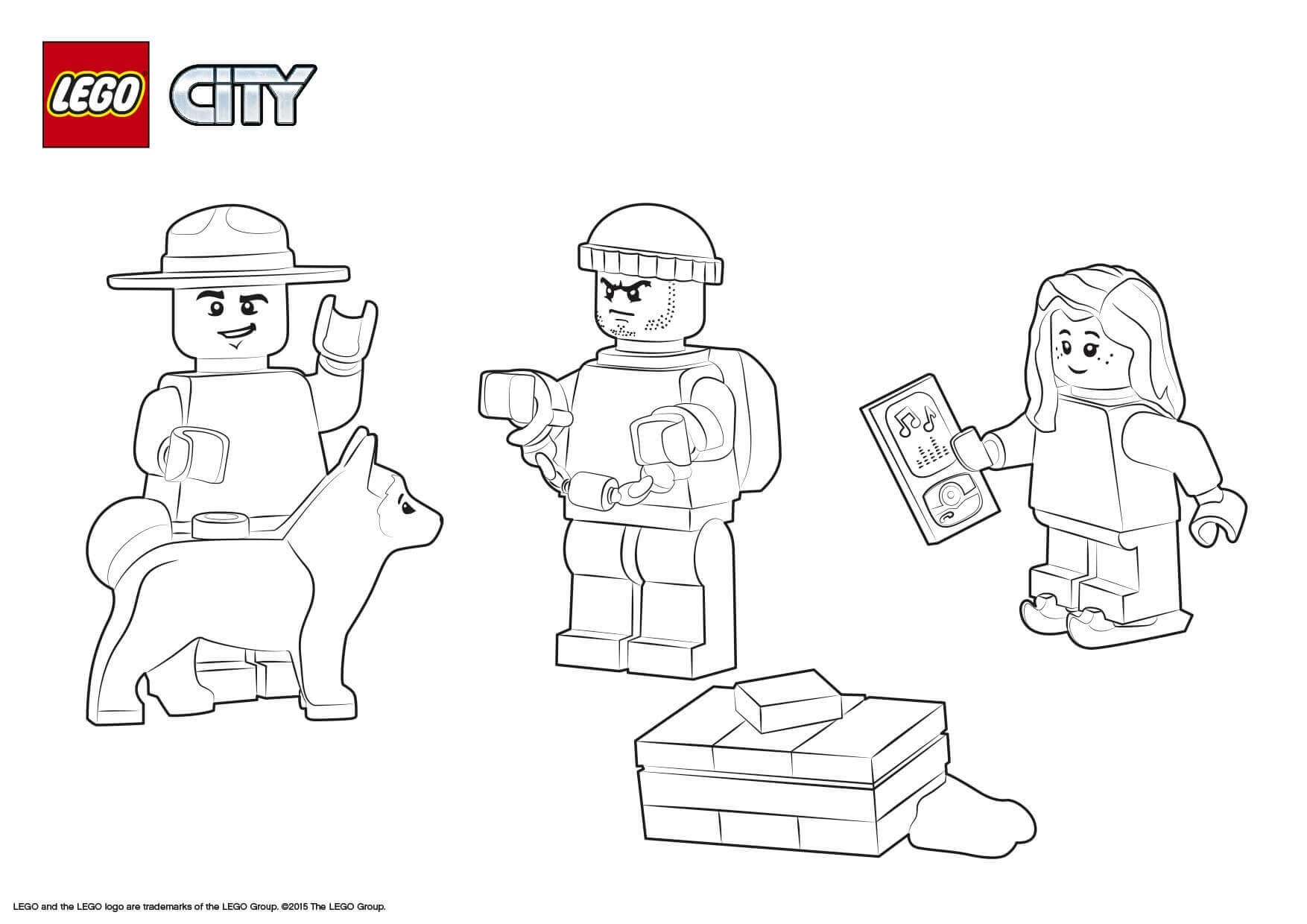 Coloriage Lego City Cherif And Prisoner - Lego city à imprimer