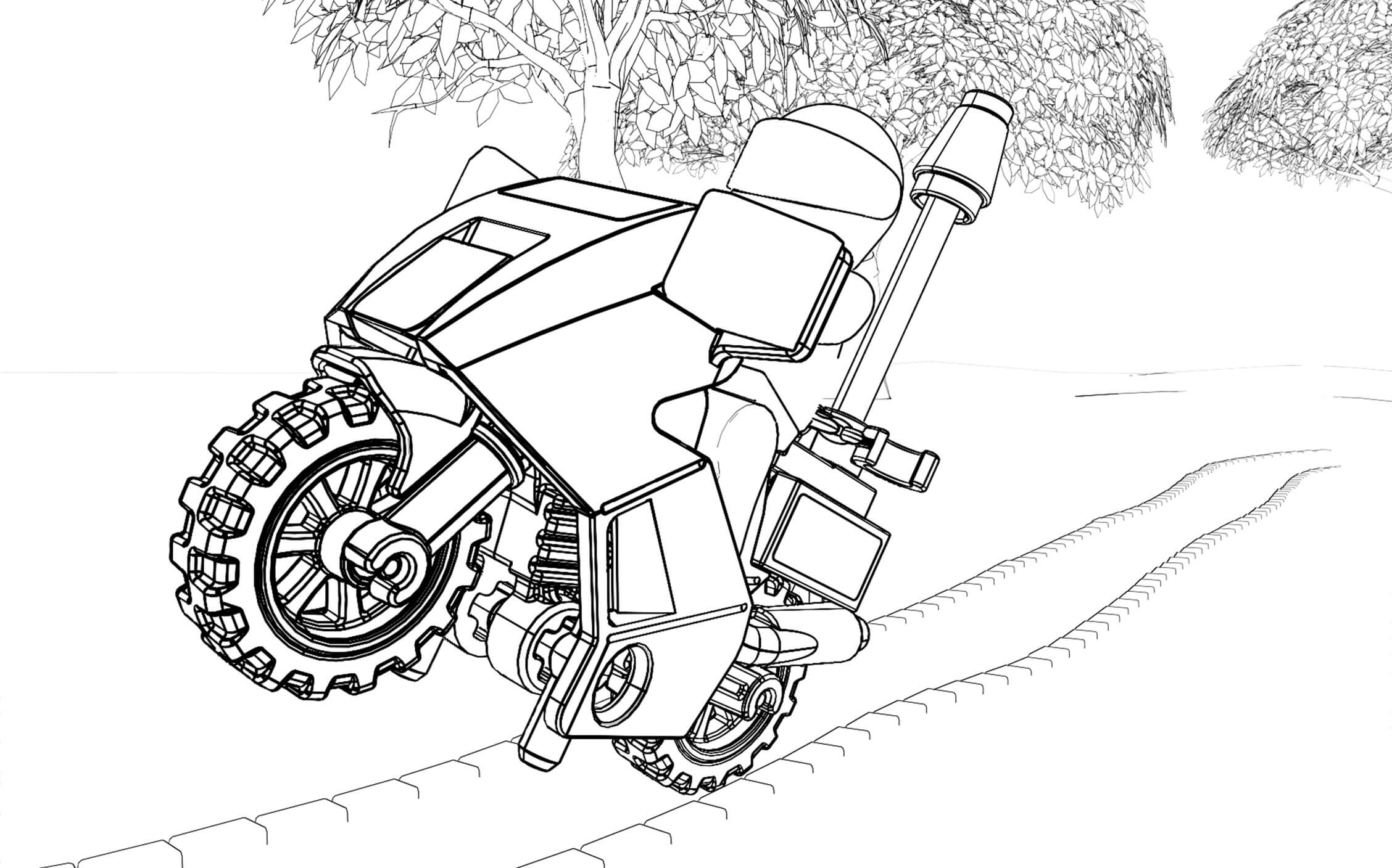 Coloriage Lego City Crook Pursuit - Lego city à imprimer