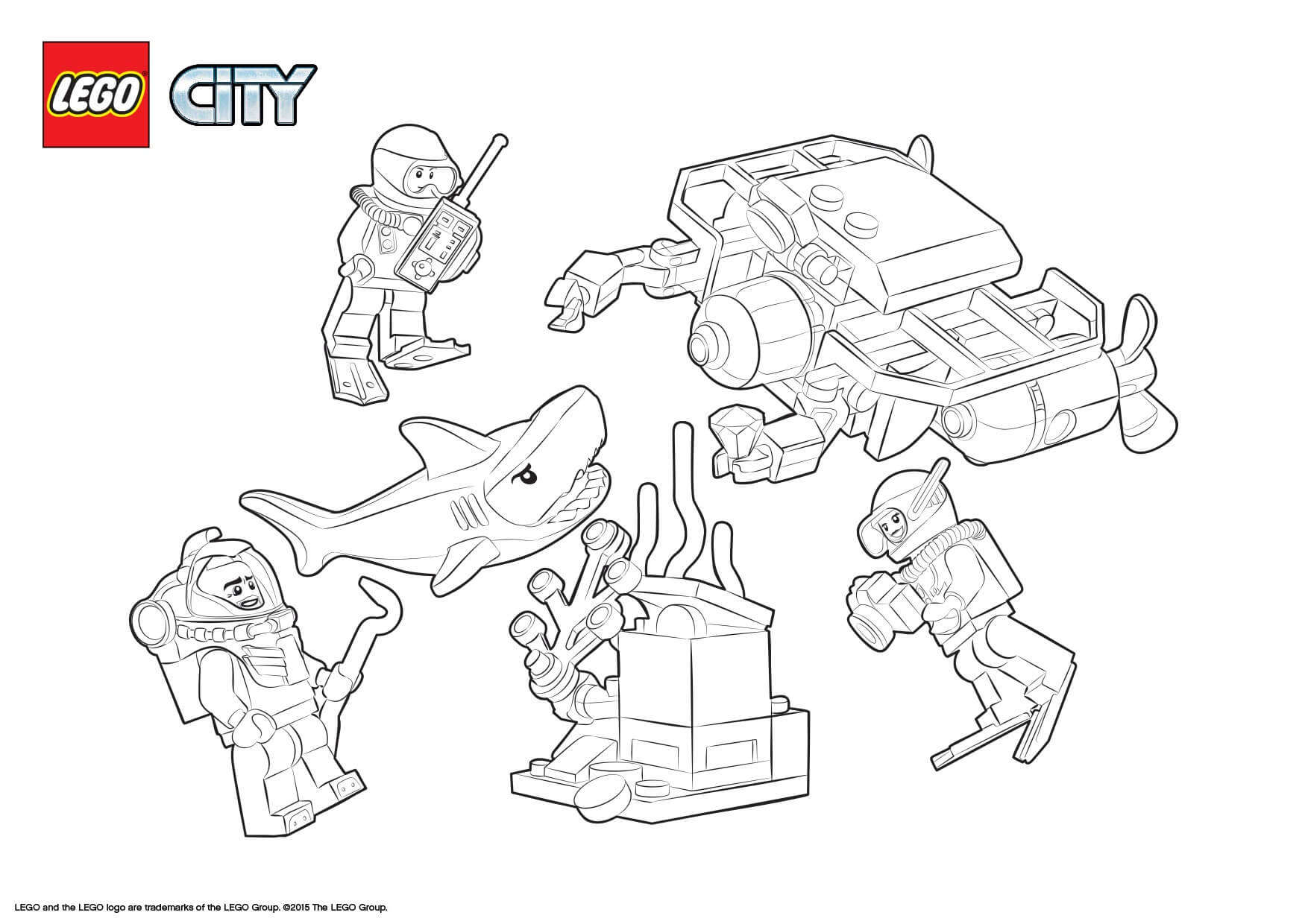 Coloriage Lego City Deep Sea Starter Set - Lego city à imprimer
