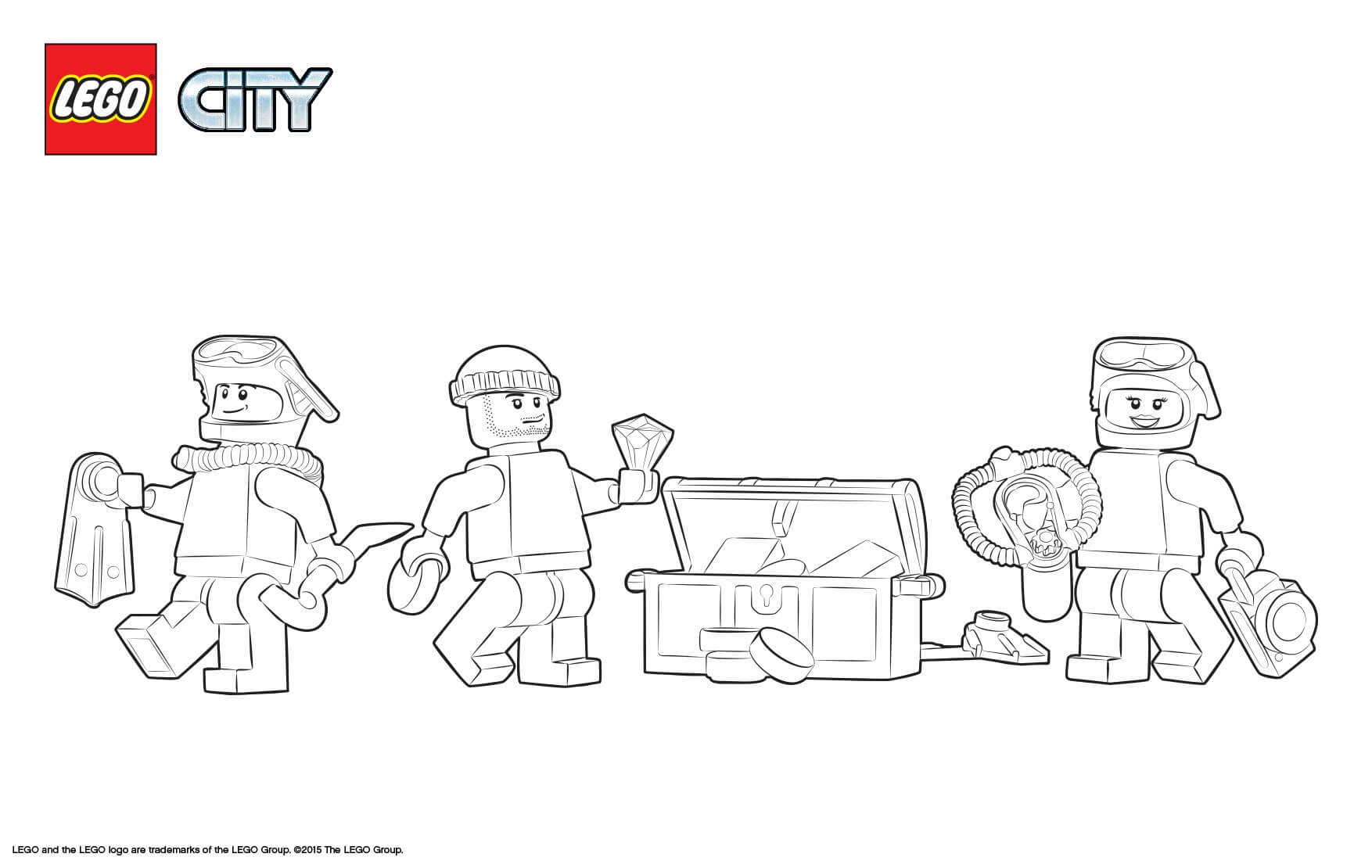 Coloriage Lego City Deep Sea Submarine - Lego city à imprimer