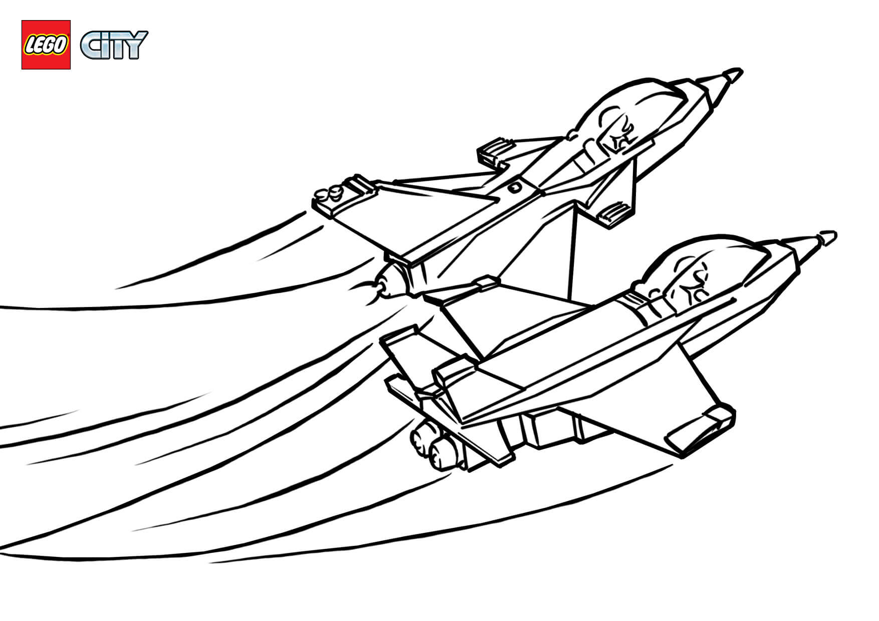 Coloriage Lego City Jet Airport - Lego city à imprimer