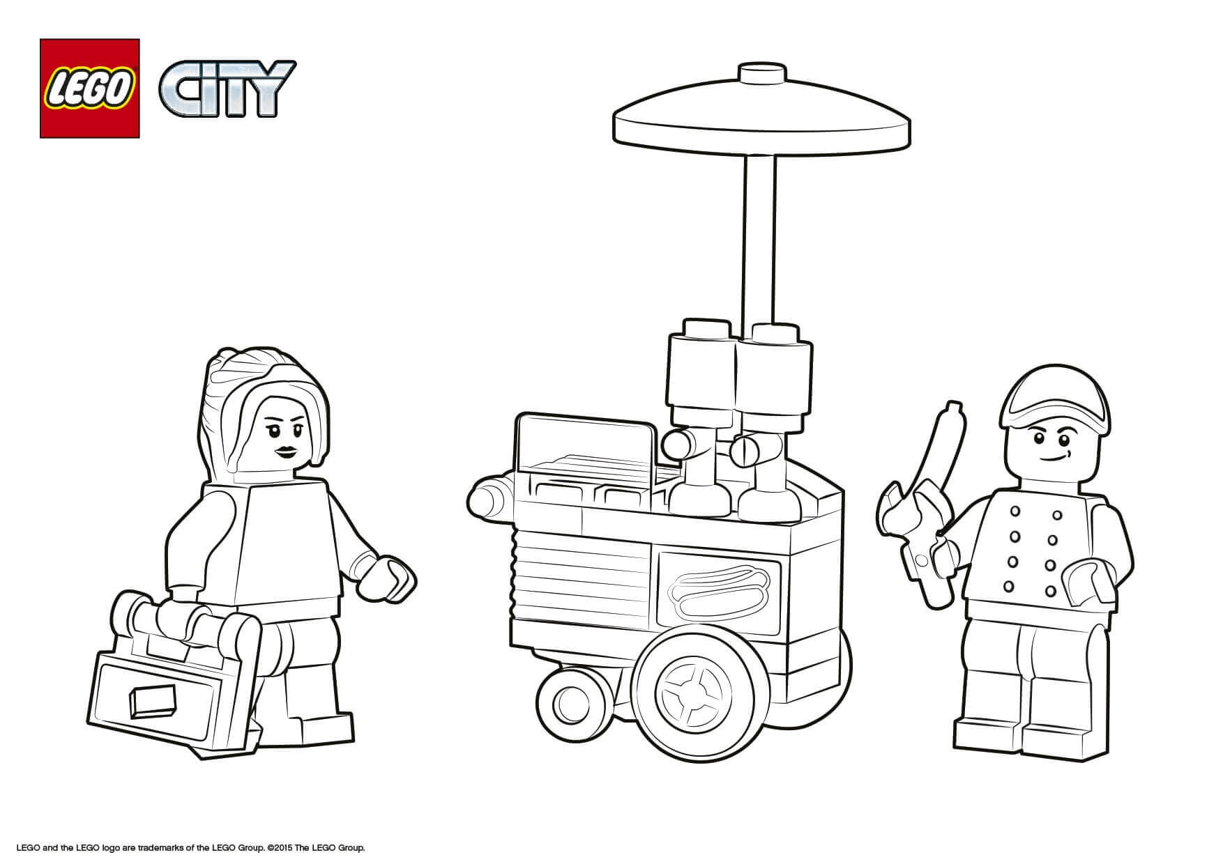 Coloriage Lego City Square - Lego city à imprimer