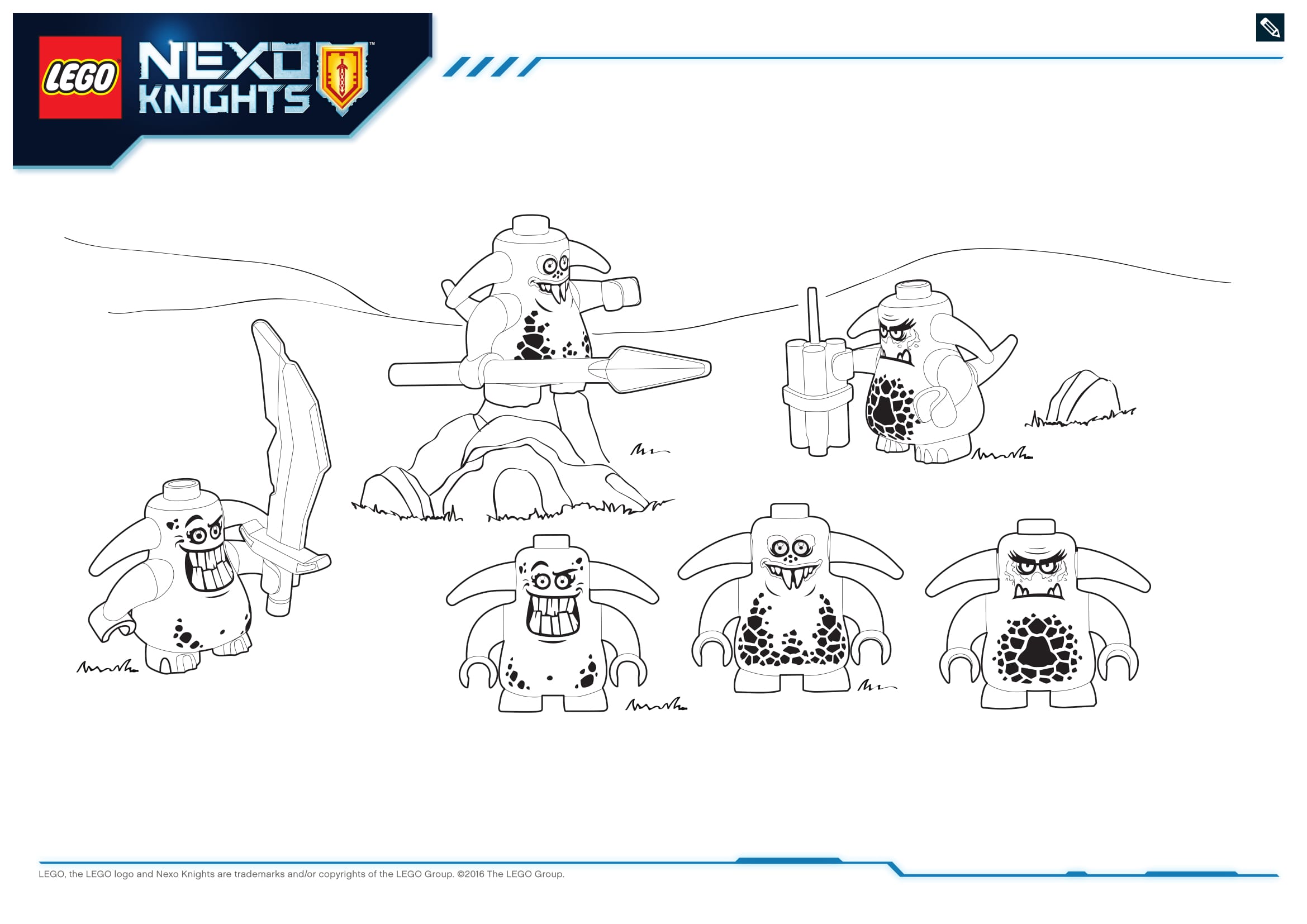 Coloriage Créature mécanique Nexo Knights - Lego à imprimer