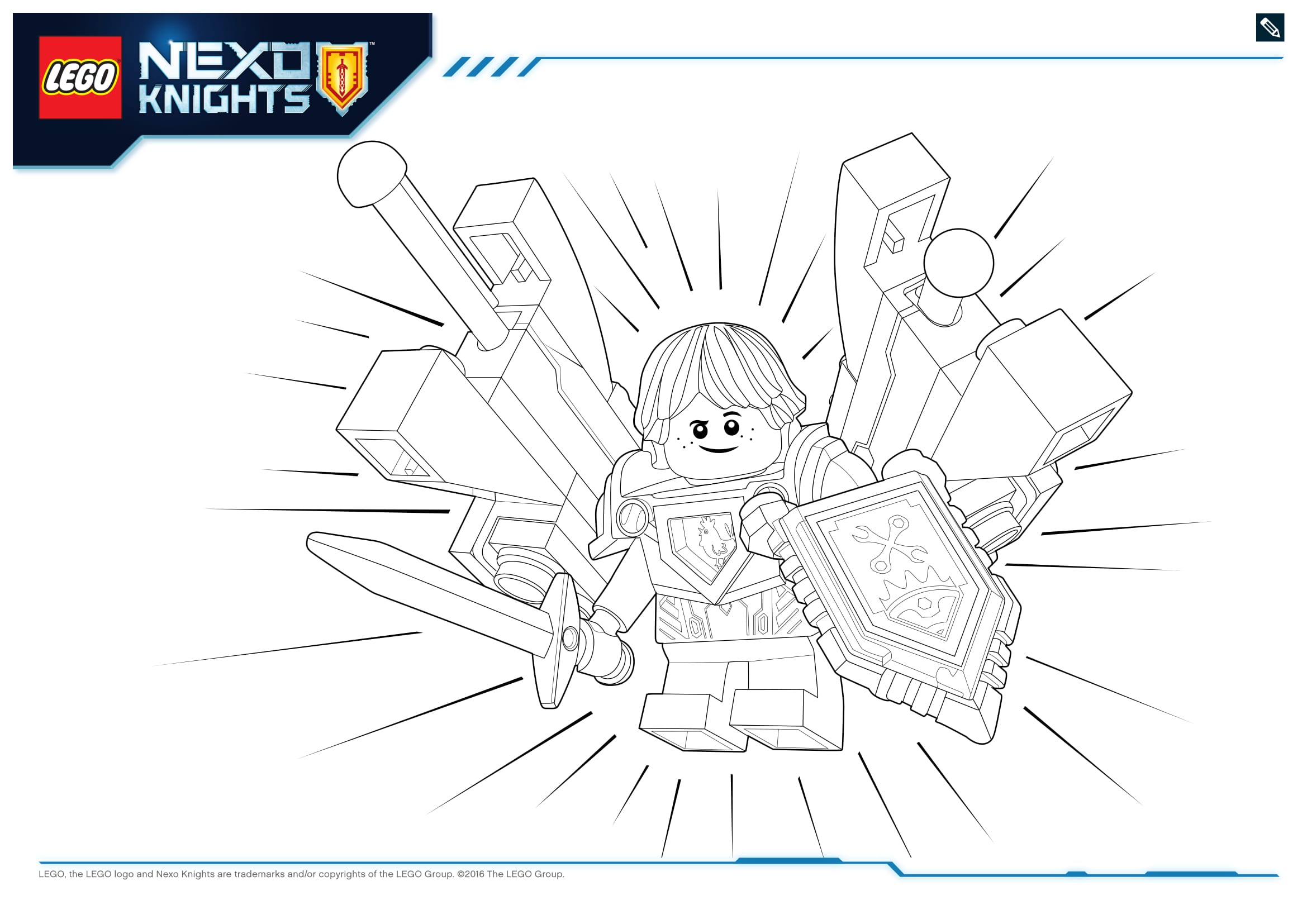 Coloriage Guerriers Ultimes Nexo Knights Lego - Lego à imprimer