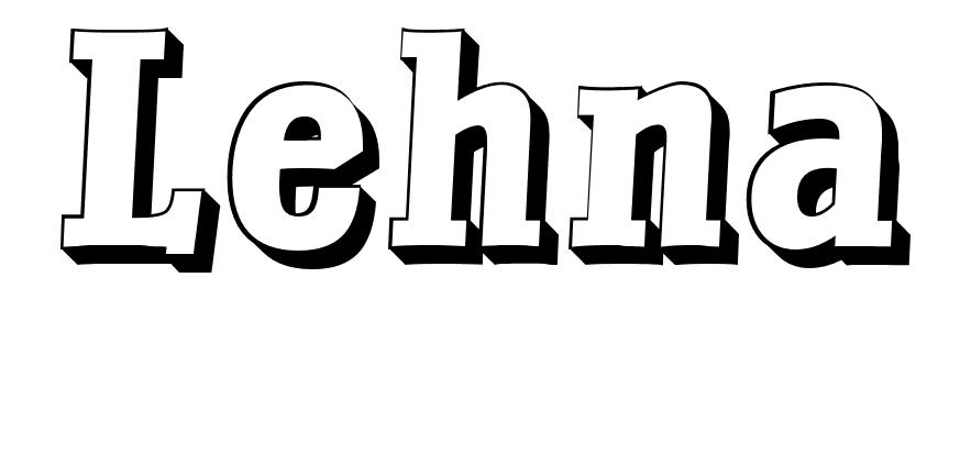 Coloriage Lehna - Prénom à imprimer