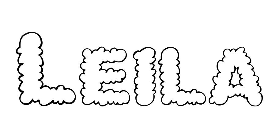 Coloriage Leila - Prénom à imprimer