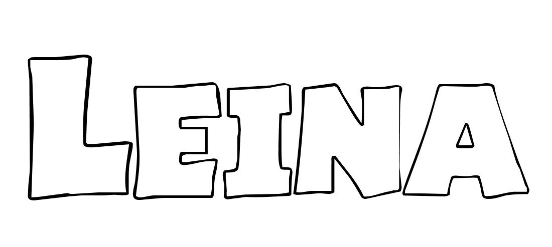 Coloriage Leina - Prénom à imprimer