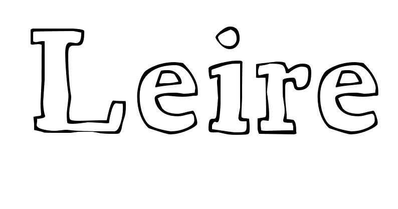 Coloriage Leire - Prénom à imprimer