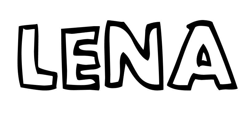 Coloriage Léna - Prénom à imprimer