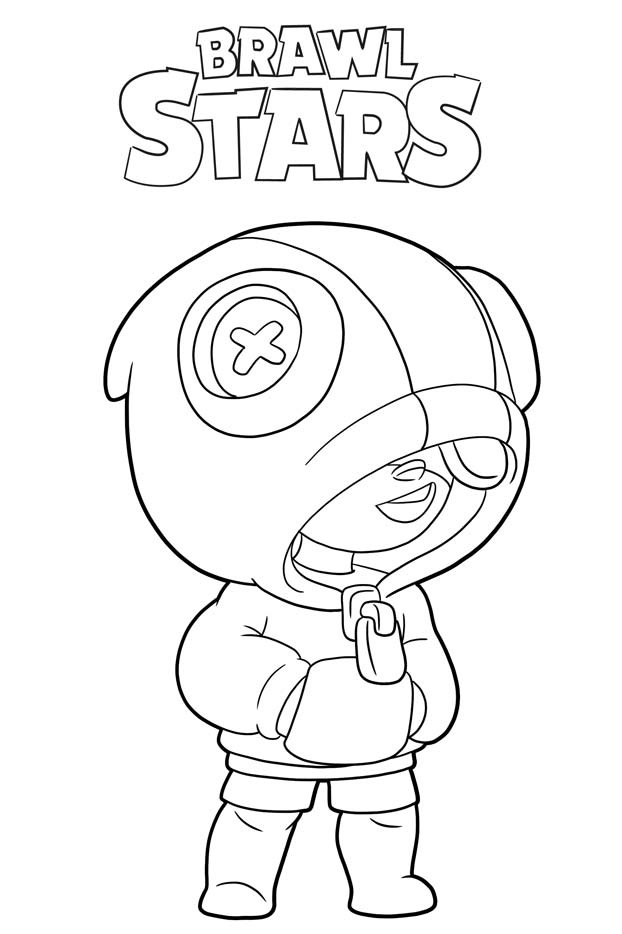 Coloriage Leon Brawl Stars - Brawl stars à imprimer
