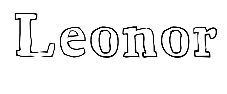 Coloriage Leonor - Prénom à imprimer