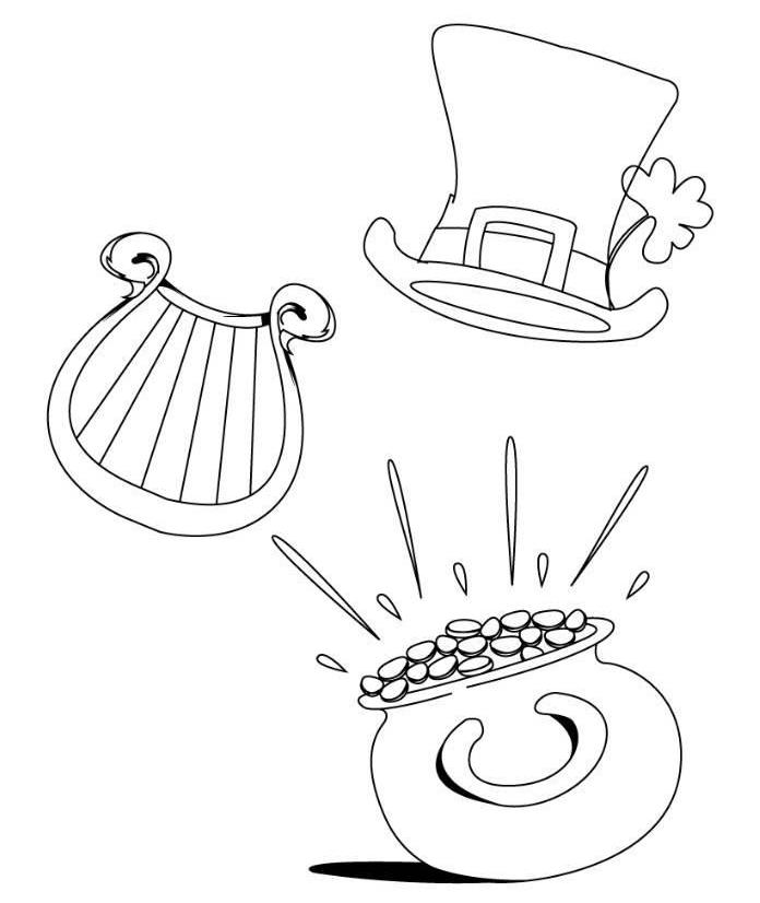 Coloriage Leprechaun Saint Patricks Day - Saint Patrick à imprimer