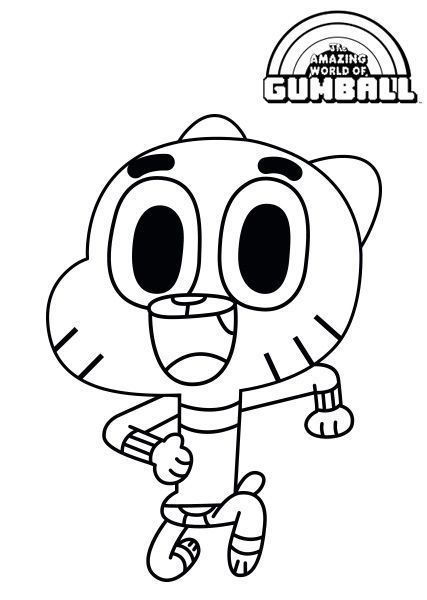 Coloriage Les Aventures De Gumball - Gumball à imprimer