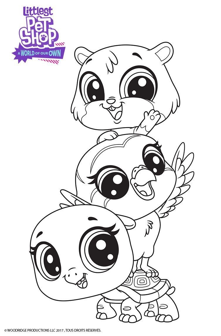 Coloriage Les Meilleurs Amis - Petshop à imprimer