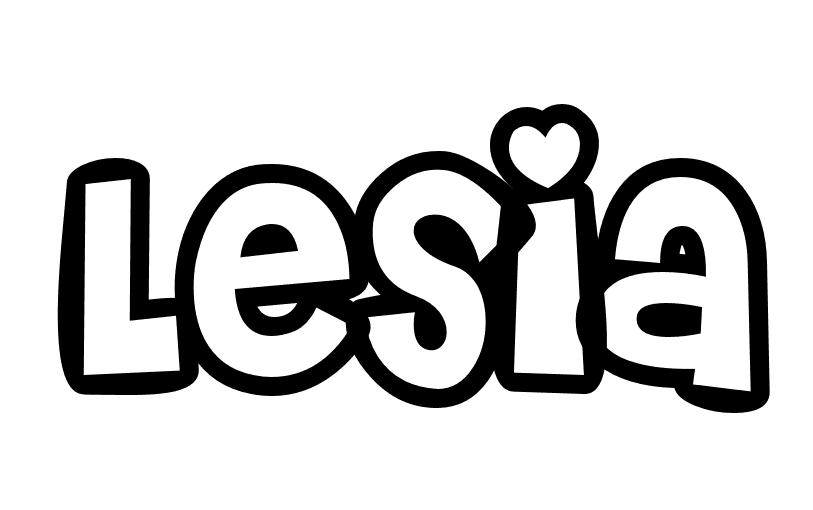 Coloriage Lesia - Prénom à imprimer
