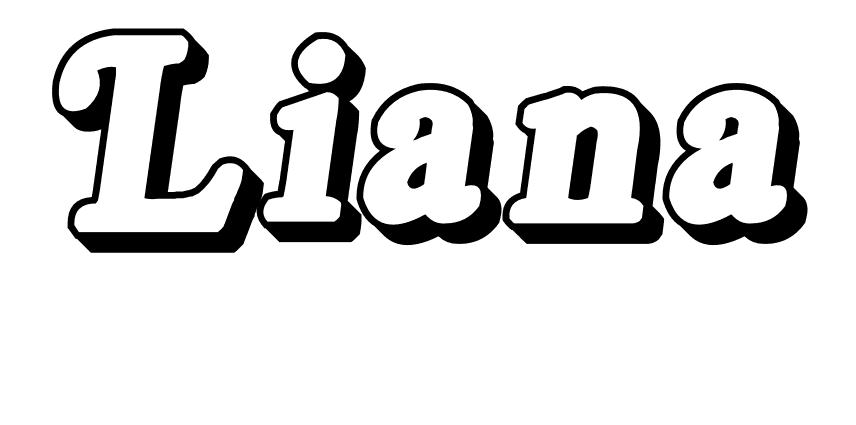 Coloriage Liana - Prénom à imprimer