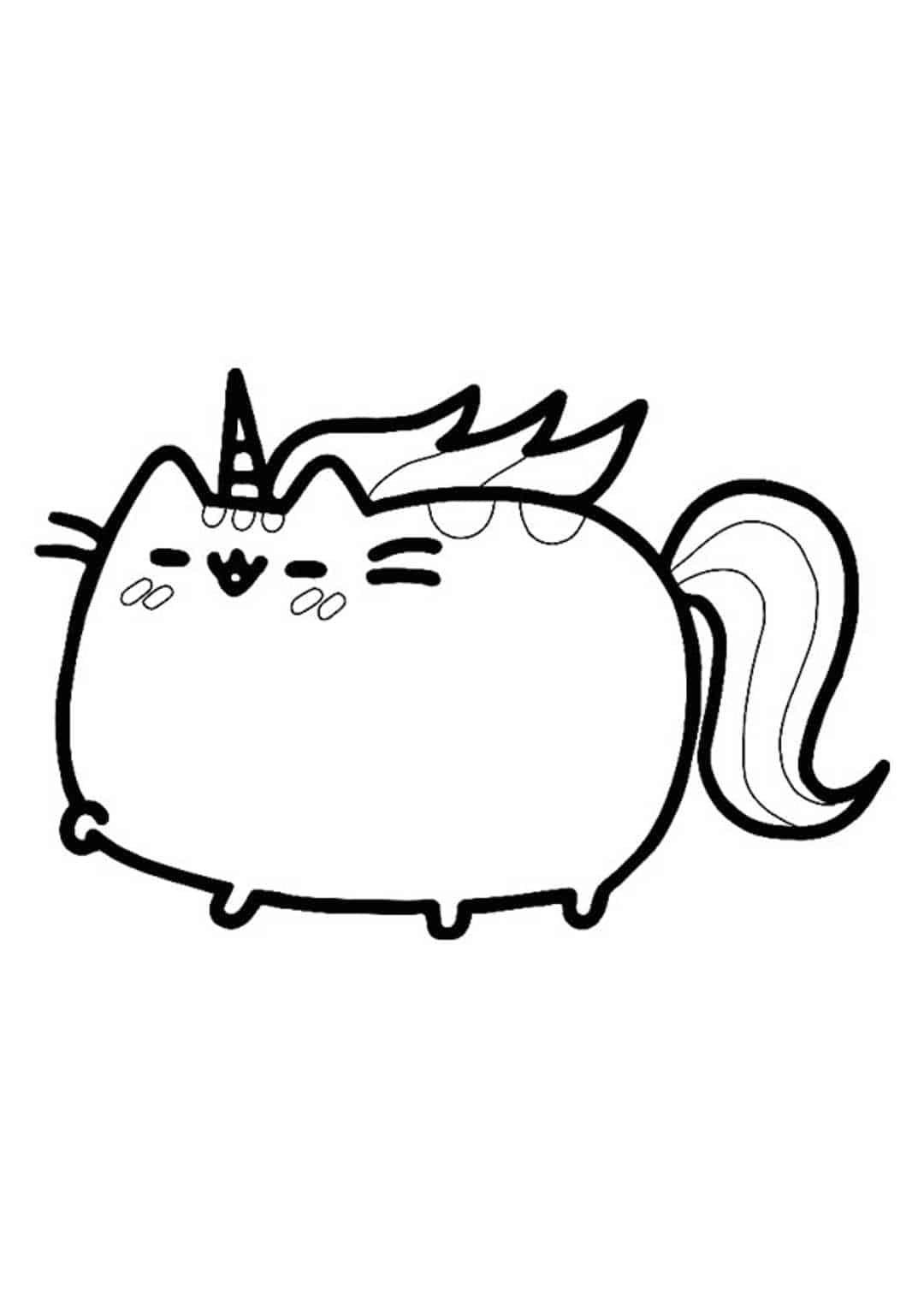 Coloriage Licorne Pusheen - Licorne à imprimer
