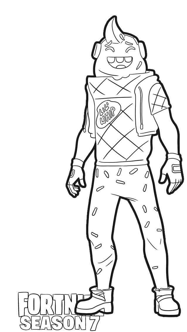 Coloriage Lil Whip personnage Fortnite Saison 10 - Fortnite à imprimer