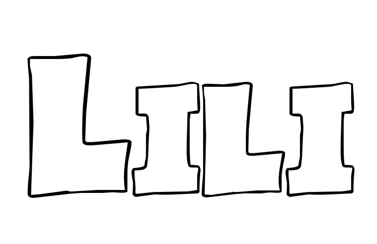 Coloriage Lili - Prénom à imprimer