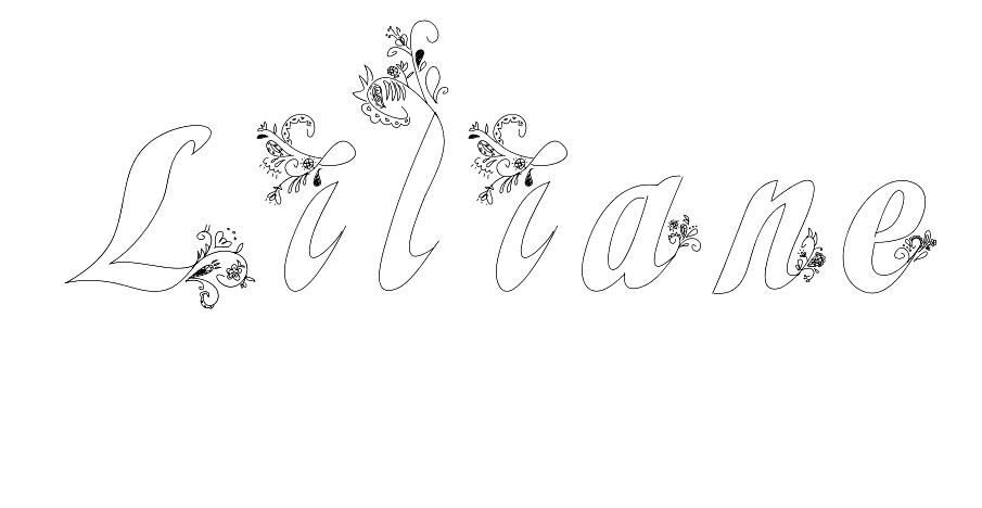 Coloriage Liliane - Prénom à imprimer
