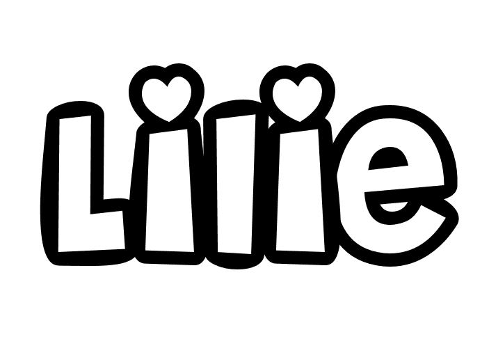 Coloriage Lilie - Prénom à imprimer