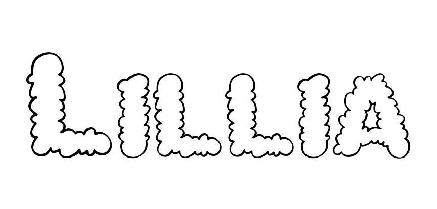 Coloriage Lillia - Prénom à imprimer